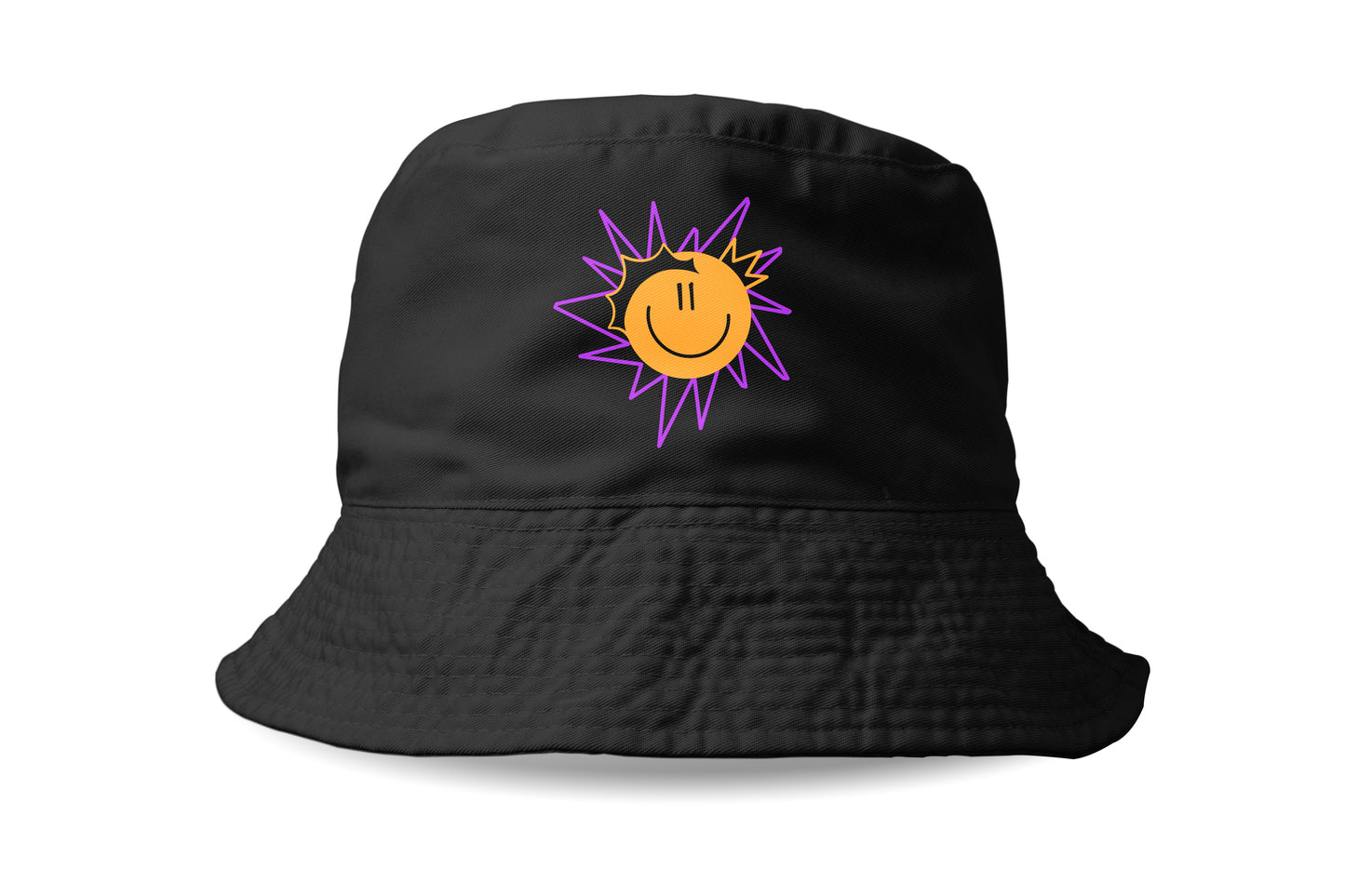 On Fire Smile Bucket Hat black 