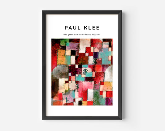 Paul Klee Red green and Violet–Yellow Rhythms (1920) Poster