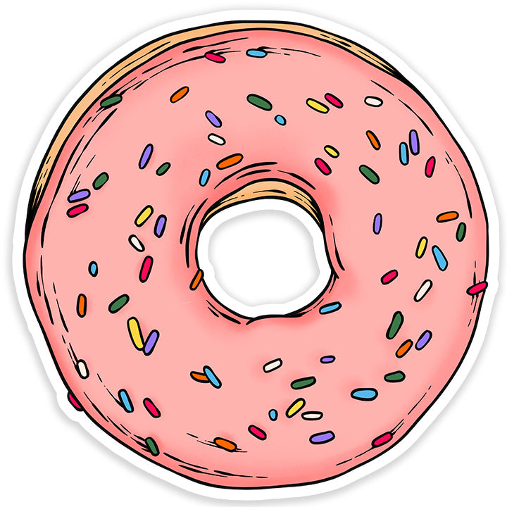 Pink glaze donut sticker