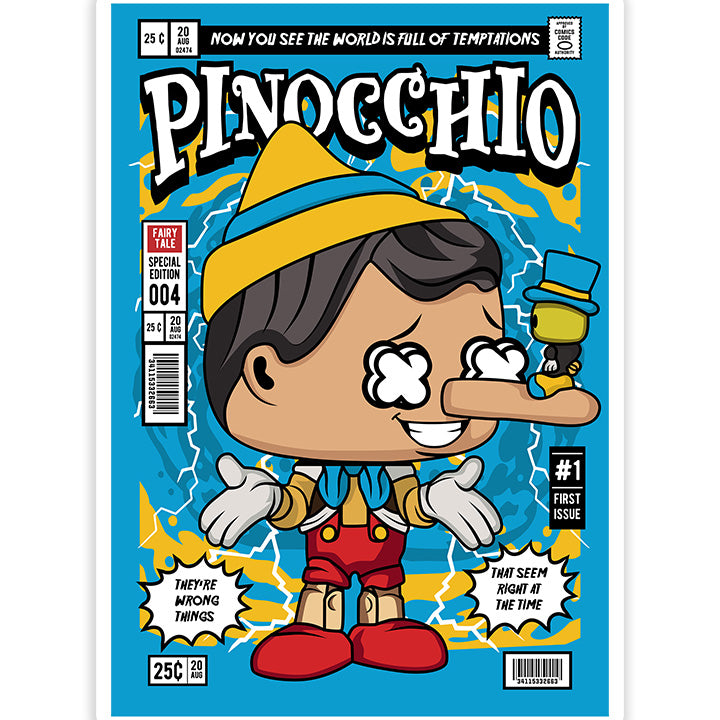 Pinnochio pop Art Sticker