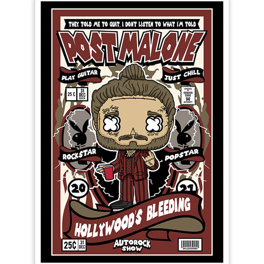 Post Malone pop Art Sticker