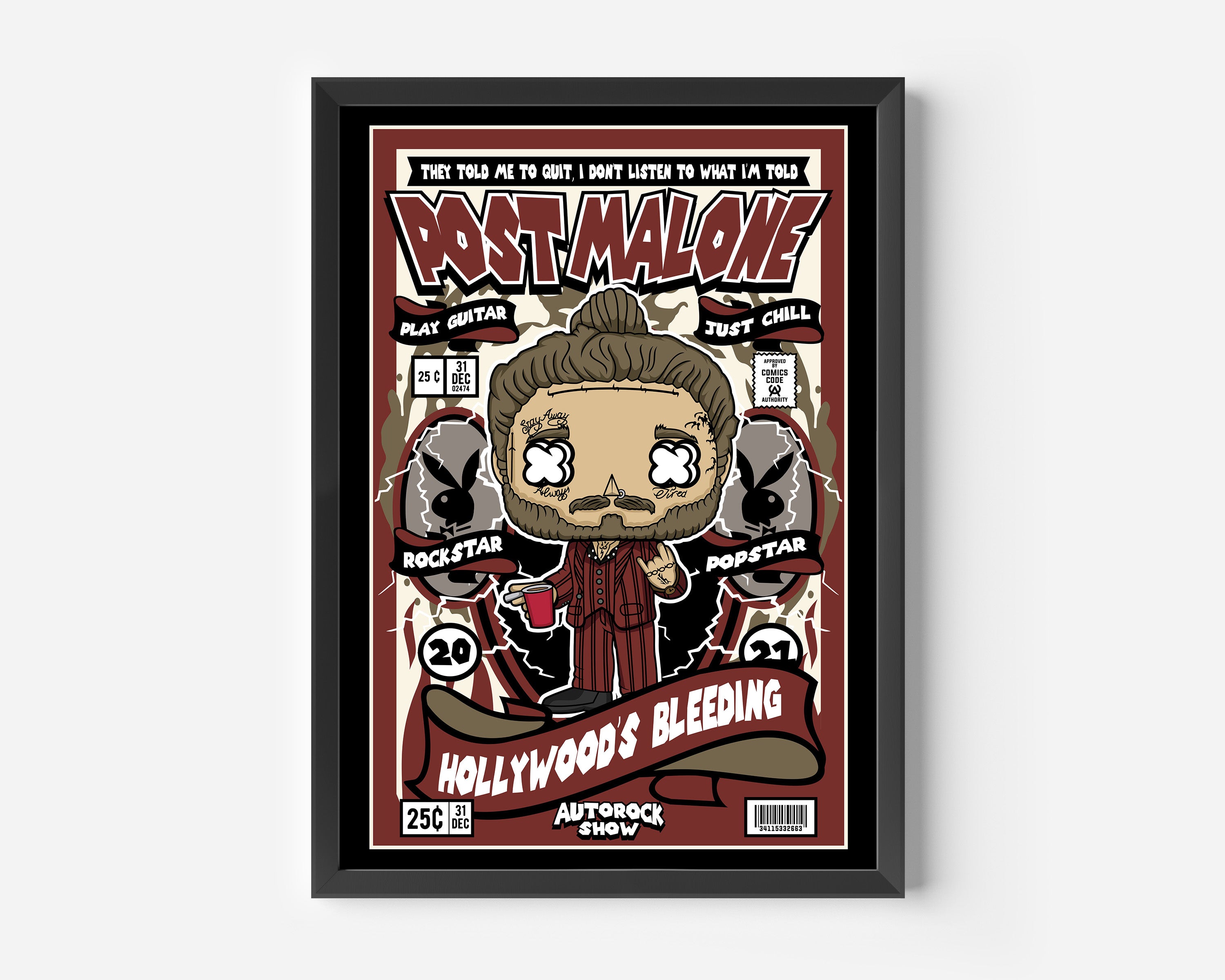 Post Malone Pop Poster – Dank N Drip