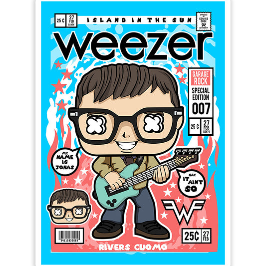 Rivers Cuomo Weezer pop Art Sticker