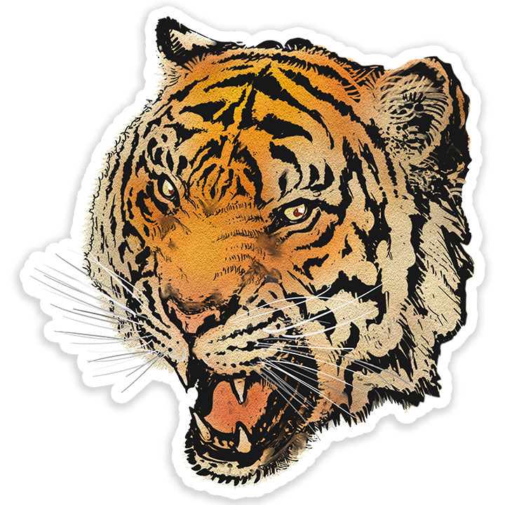 Roaring tiger Sticker