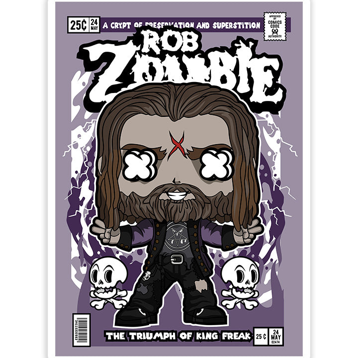 Rob Zombie pop Art Sticker