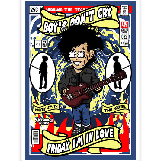 Robert Smith The Cure pop Art Sticker