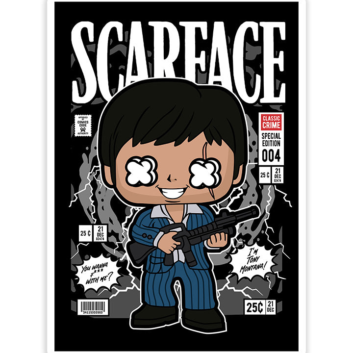 Scarface Tony Montana pop Art Sticker