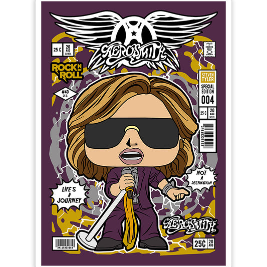 Steven Tyler Aerosmith pop Art Sticker