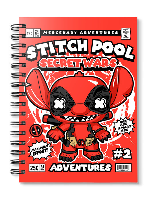 Stitch Pool Pop Art Notebook