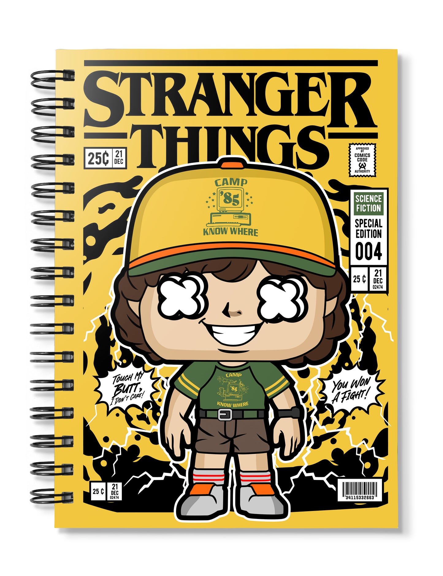 Stranger Things Dustin Pop Art Notebook