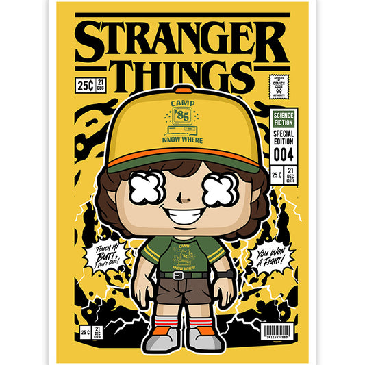 Stranger Things Dustin pop Art Sticker