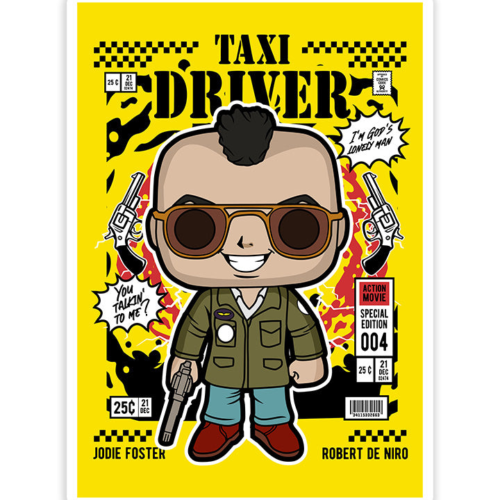 Taxi Driver Robert De Niro pop Art Sticker