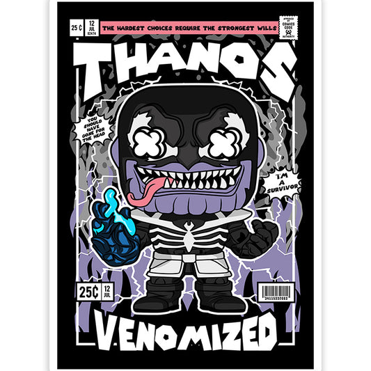 Thanos Venomized pop Art Sticker