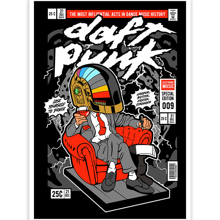 The Daft Punk Boss pop Art Sticker