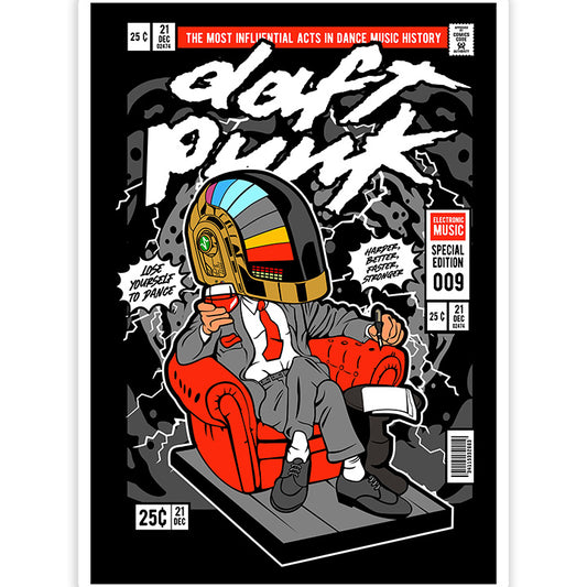 The Daft Punk Boss pop Art Sticker