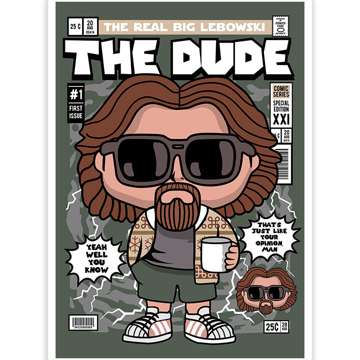 The Dude pop Art Sticker