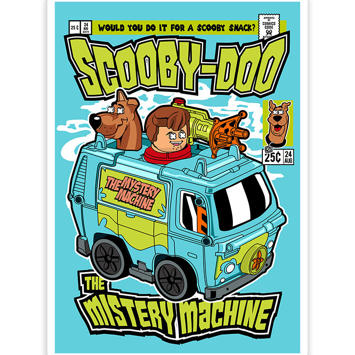 The Mystery Machine pop Art Sticker