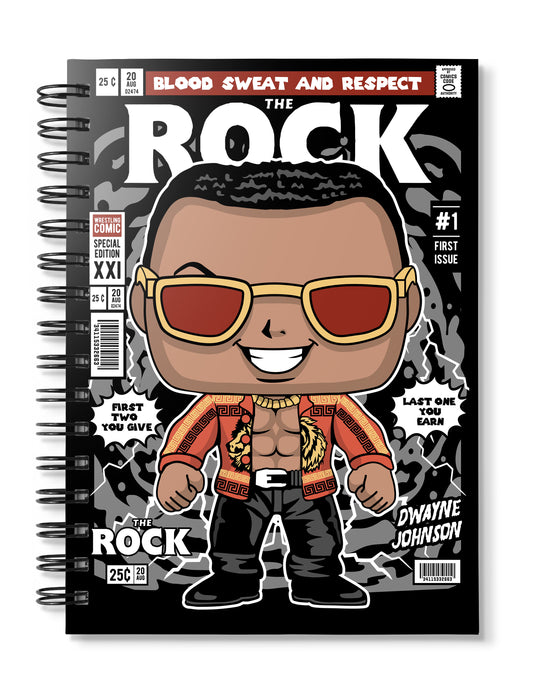 The Rock Dwayne Johnson Pop Art Notebook