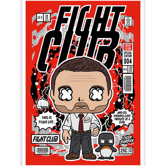 Tyler Durden Fight Club pop Art Sticker