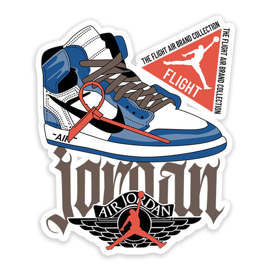 Jordan shoes blue Sticker