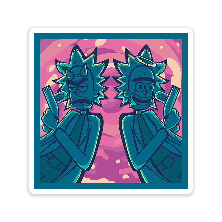 Rick & Morty Double Sticker – Dank N Drip