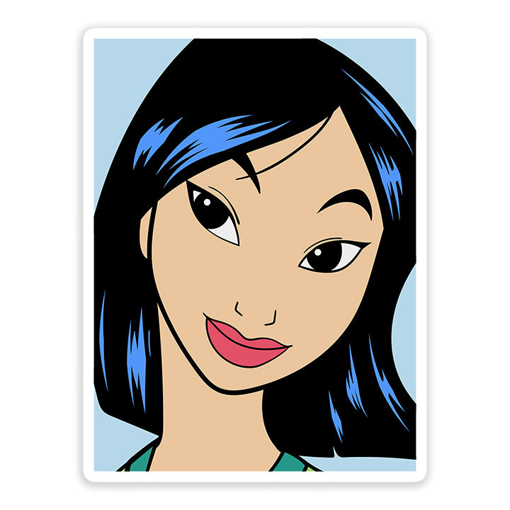 Mulan Pop Art Sticker