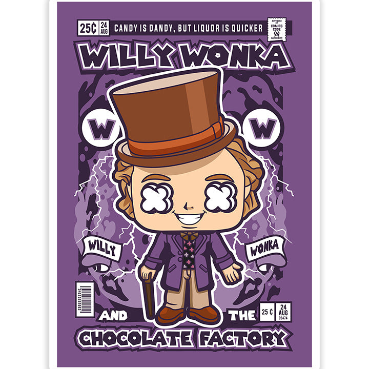 Willy Wonka And the Chocolate Factory pop Art Sticker