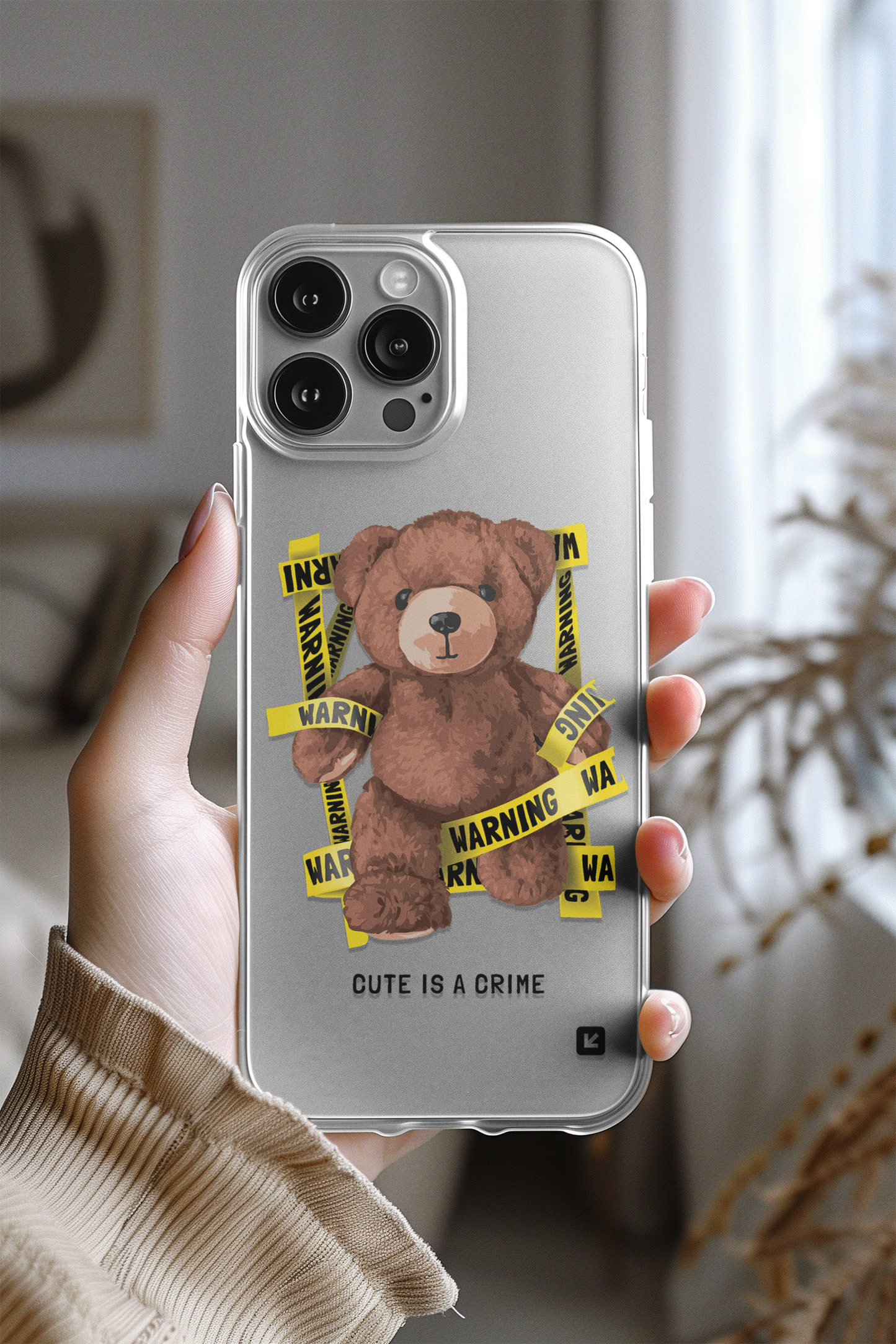 Warning Bear Phone Case