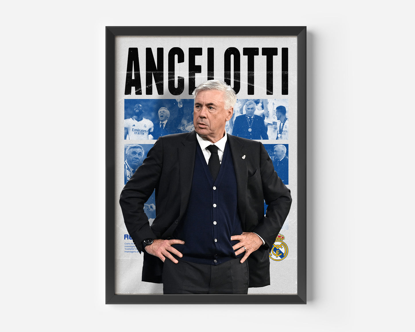 Carlo Ancelotti Real Madrid Poster