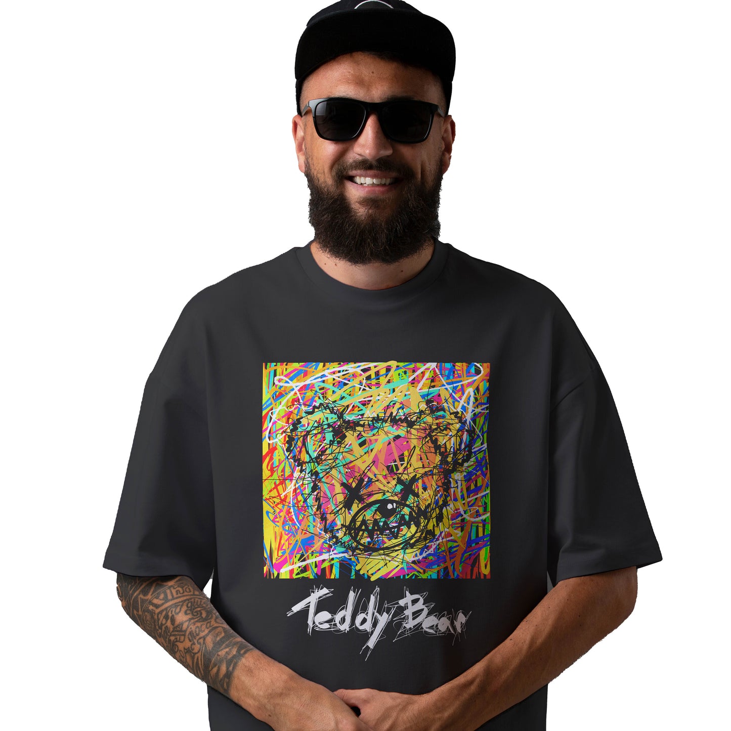 Bear Graffiti Oversized Tee's