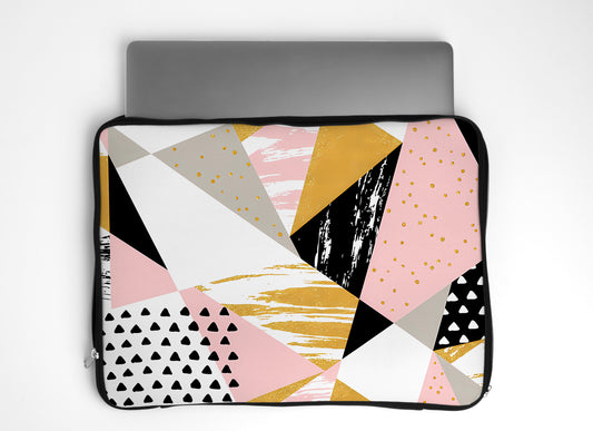 Geometric Glitter Laptop Sleeve