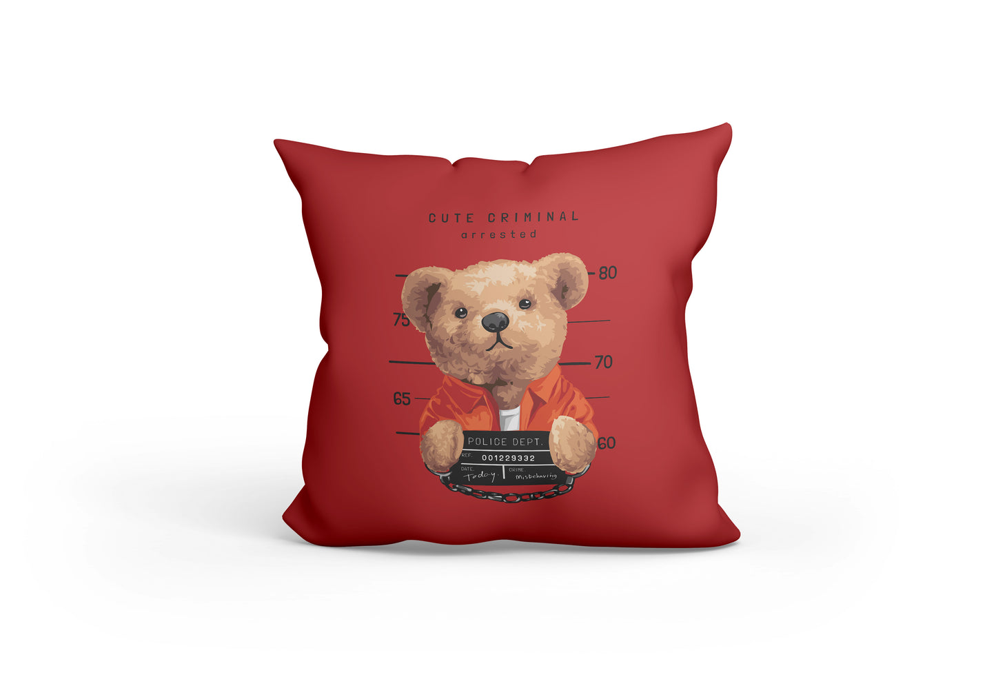 Arrested Bear Cushion