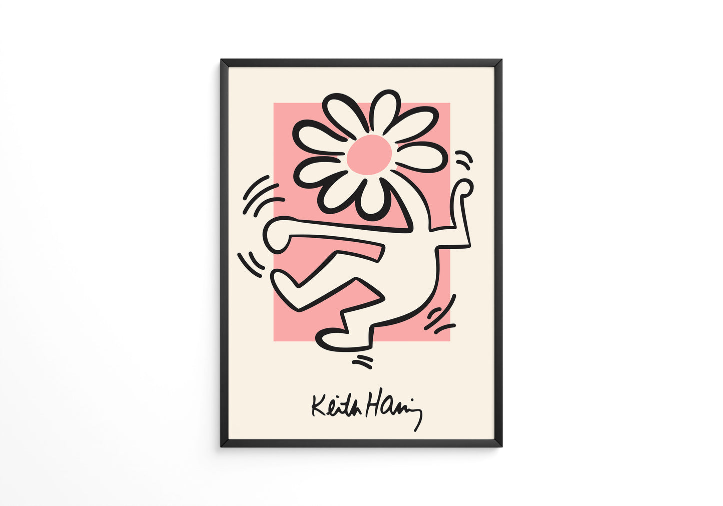 Flower Keith Haring Poster