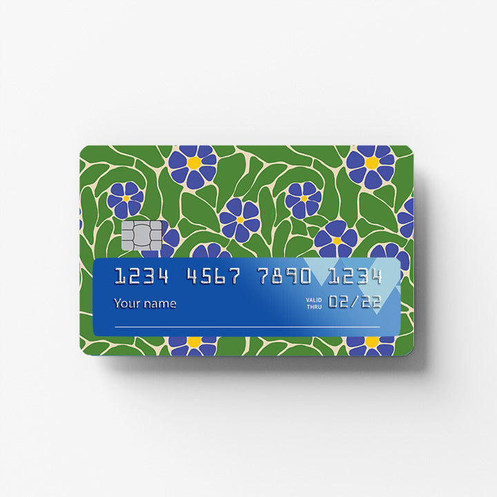 Green Bloom Credit Card Sticker