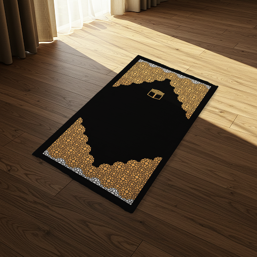 Kaaba geometric premium Prayer Rug