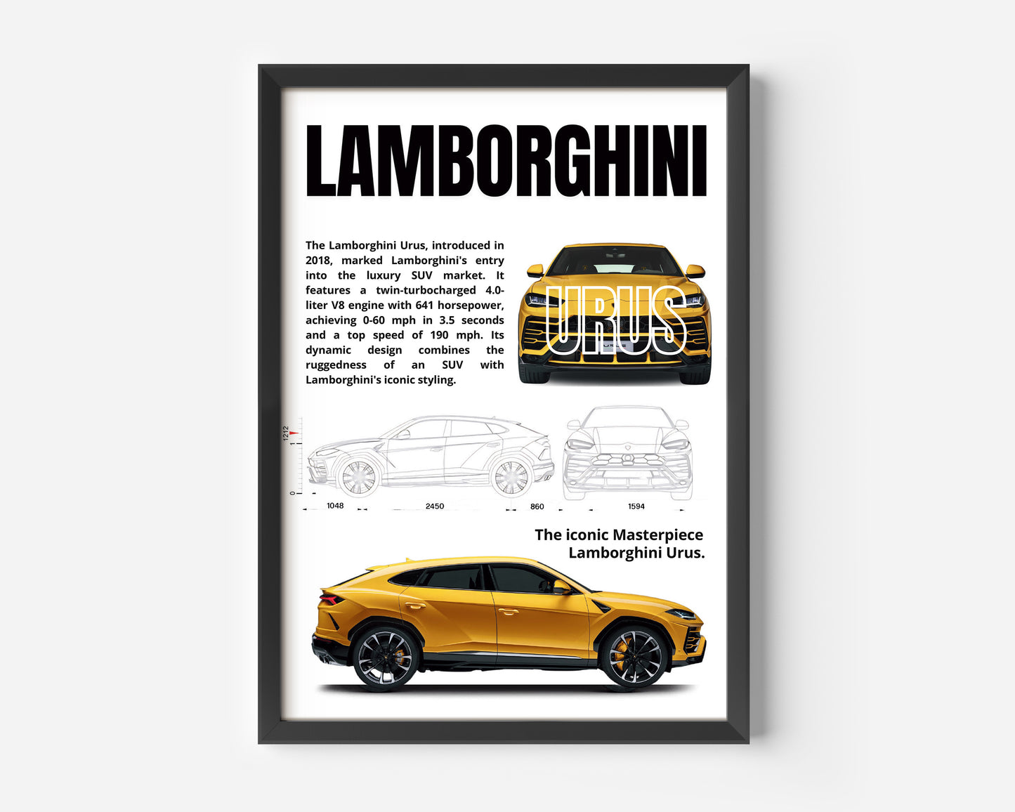 Lamborghini urus Poster