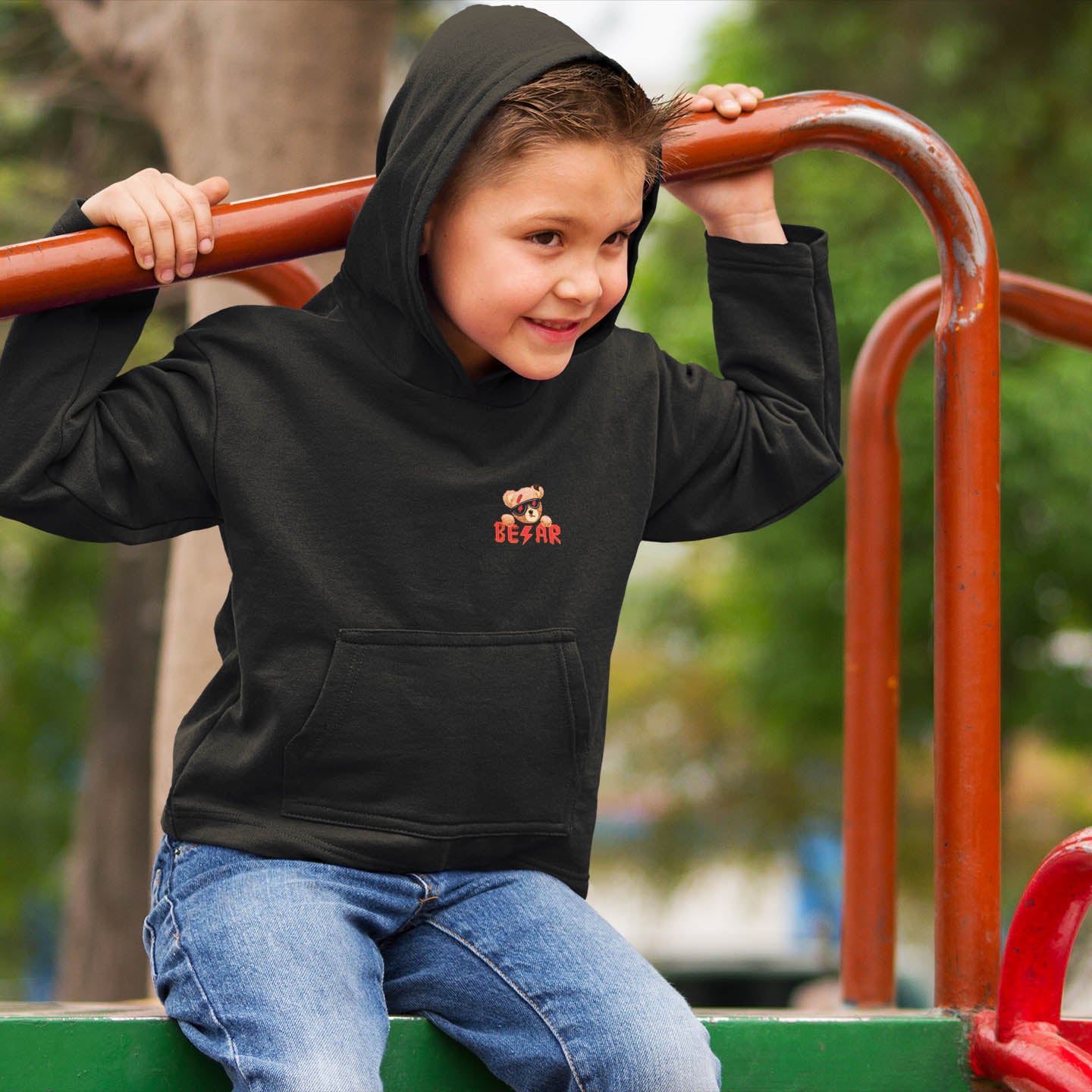 Warning Bear Kids Regular Hoodie