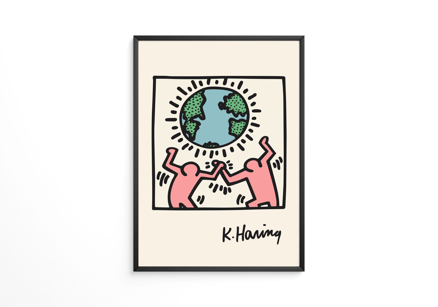 Earth Keith Haring Poster