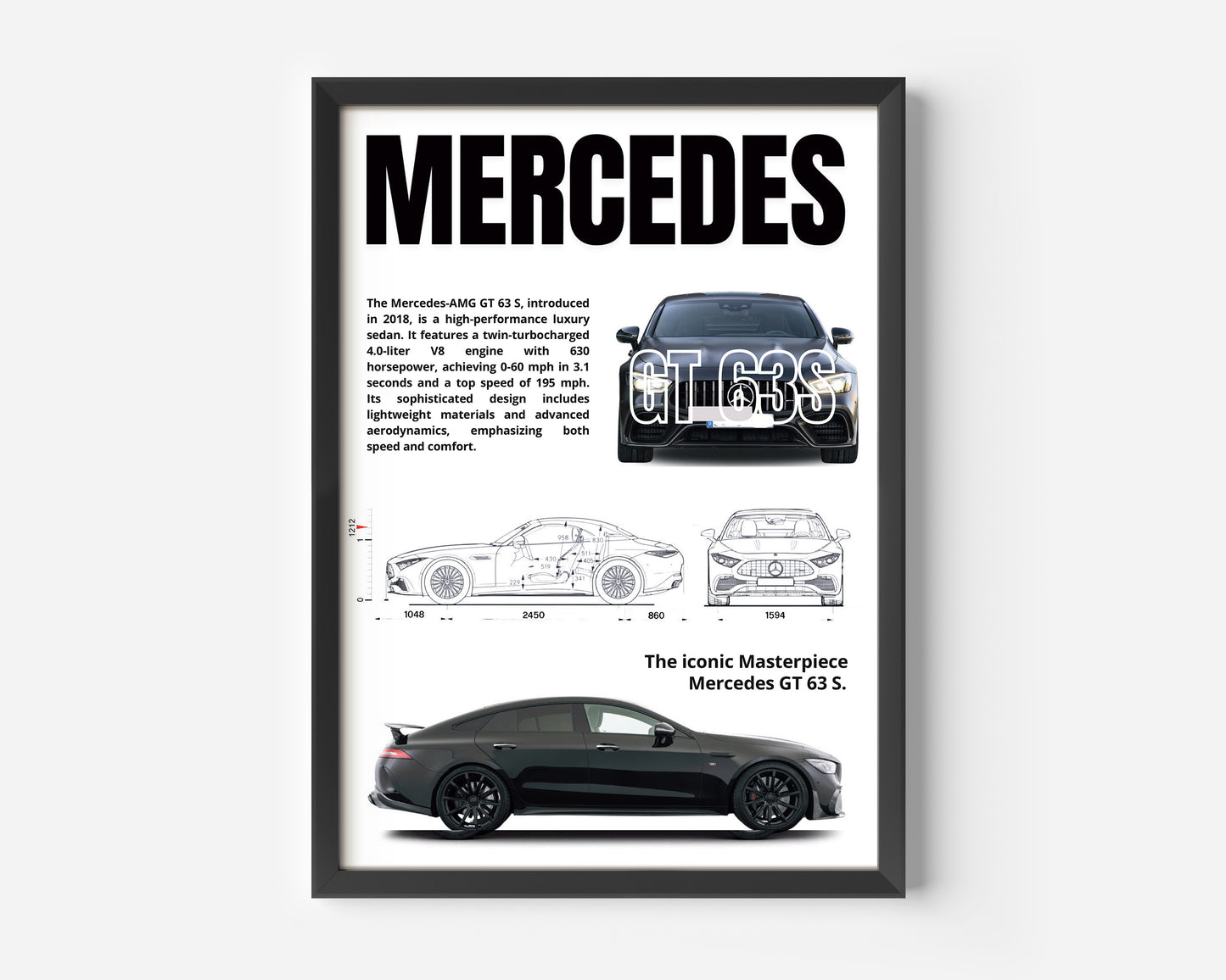 Mercedes GT 63 Poster