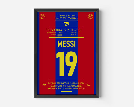 Messi Barcelona jersey Poster