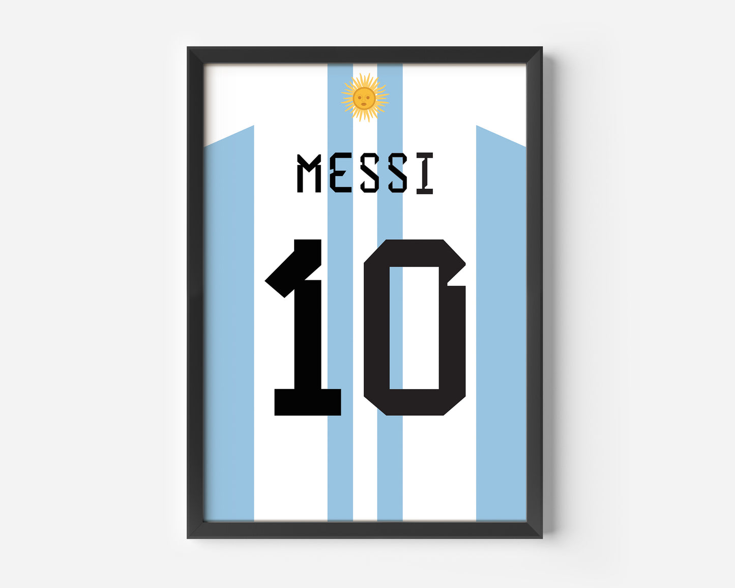 Messi back Argentina Poster