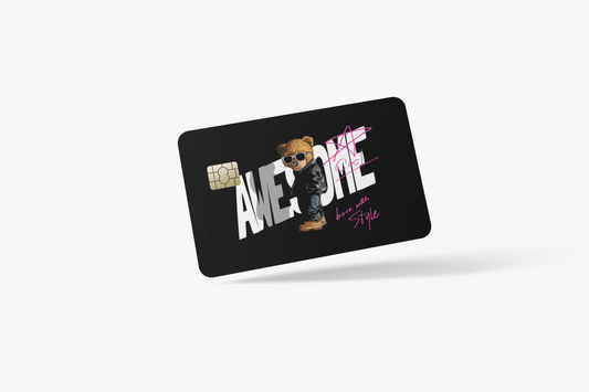 Awesome Bear Credit Card Sticker