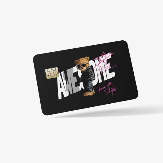 Awesome Bear Credit Card Sticker