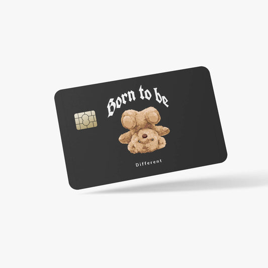 Born to be Different bear Credit Card Sticker