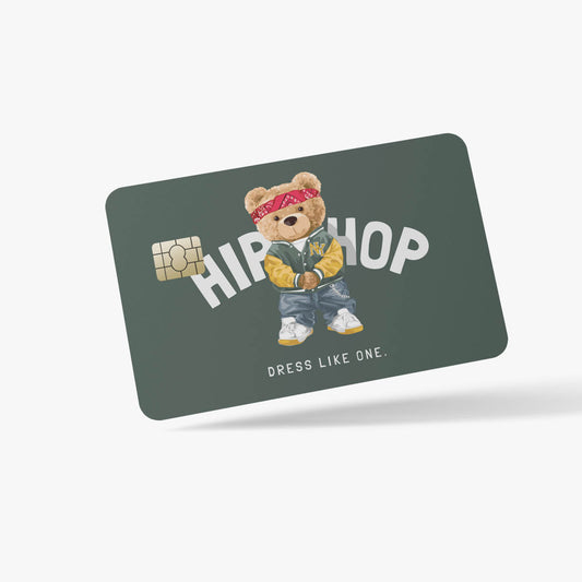 Hip-hop bear Credit Card Sticker