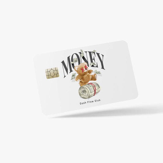 Cash flow bear Credit Card Sticker