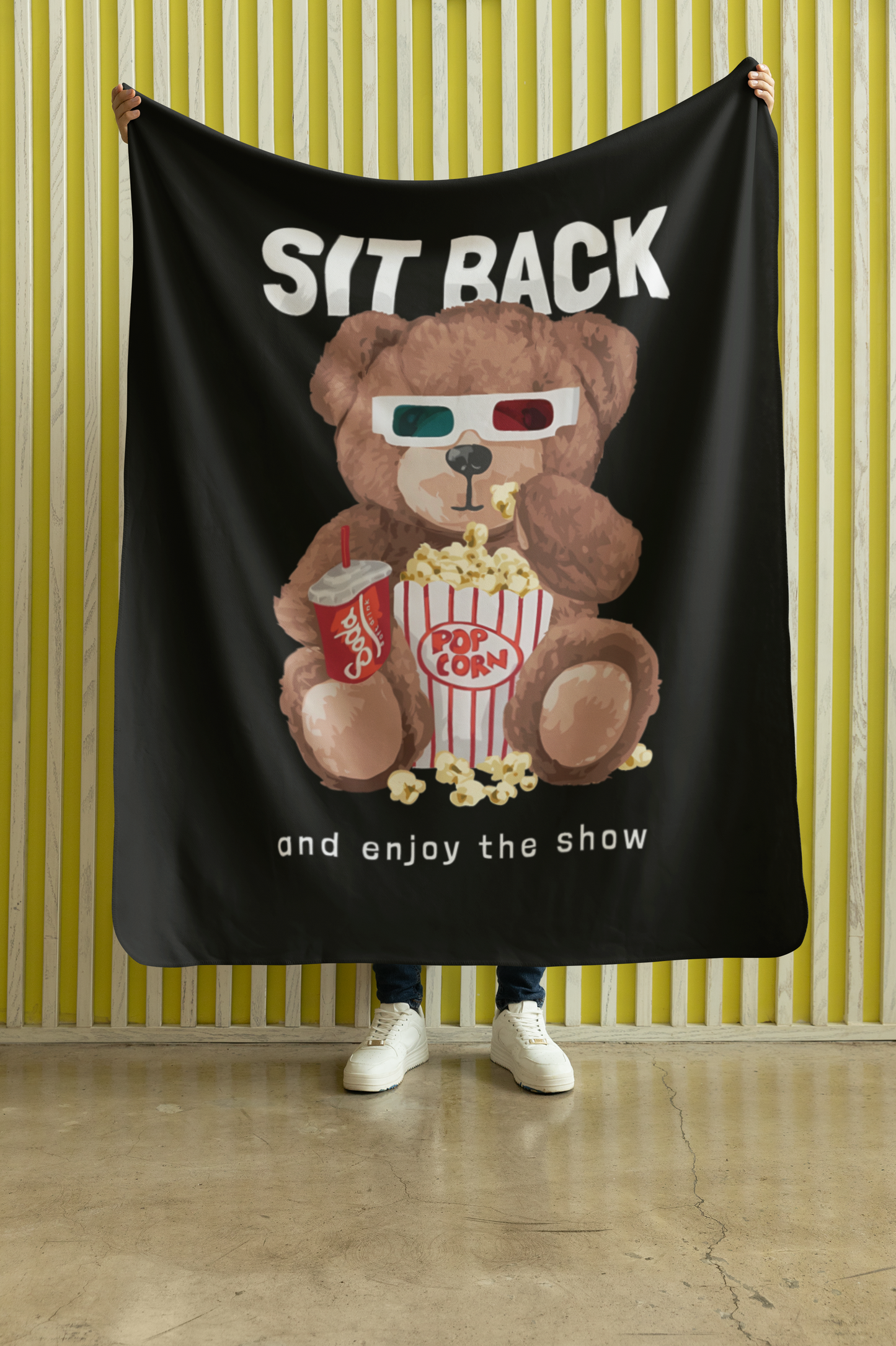 Sit Back Bear Blanket