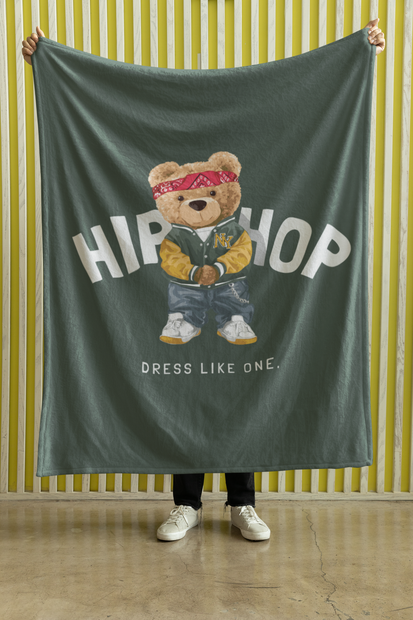 Hip Hop Bear Blanket