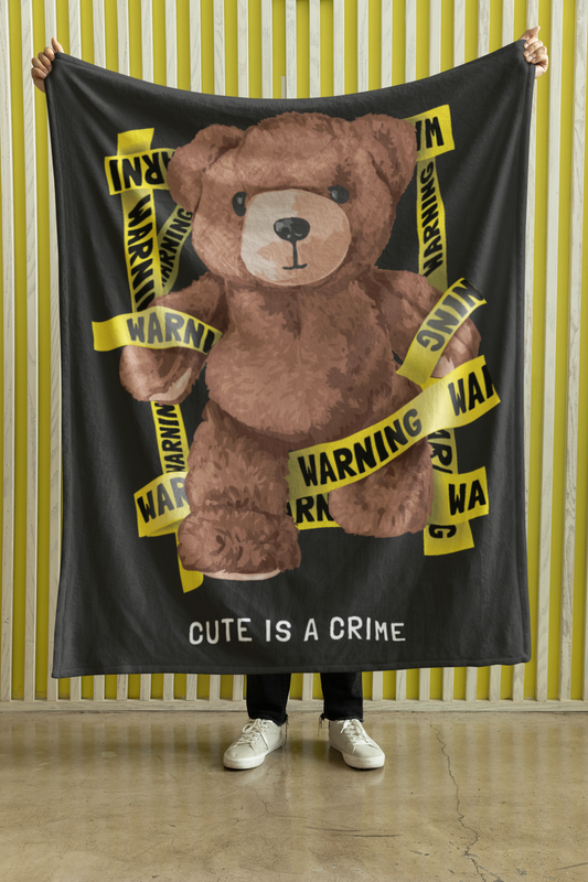 Warning Bear Blanket