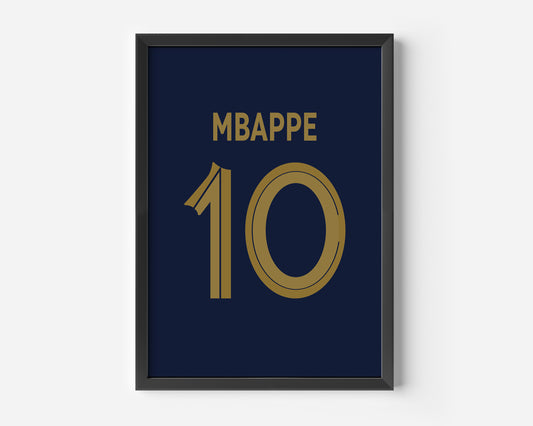 Mbappé back France Poster